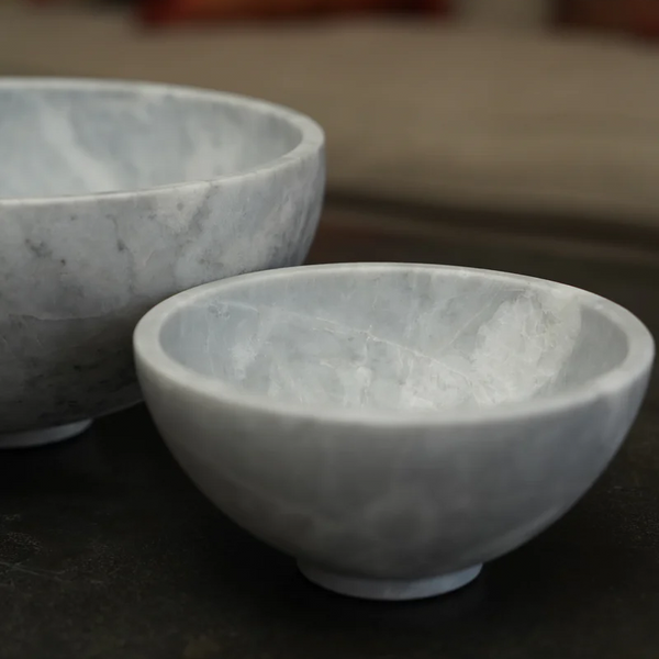 Chico Artisan Marble Bowl White
