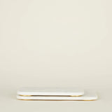 Small Brass & White Marble Serving Board