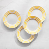 La Vuelta Dessert Plate, White/Yellow