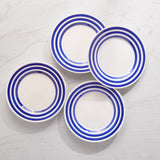 La Vuelta Dessert Plate, White/Blue