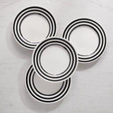 La Vuelta Dessert Plate, White/Black