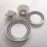 La Vuelta Dessert Plate, White/Black