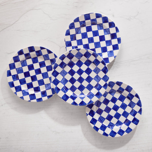 La Vichy Dessert Plate Blue