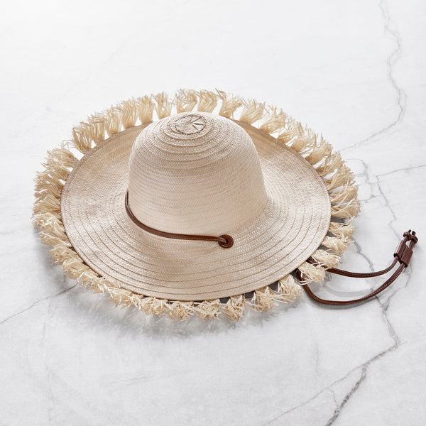 Naufrago Hat in Leather and Caña Flecha