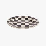 La Vichy Dessert Plate, White/Black