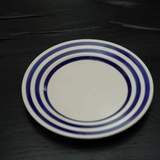 La Vuelta Dessert Plate, White/Blue