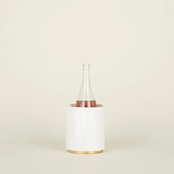 Brass & White Marble Wine Cooler/Canister