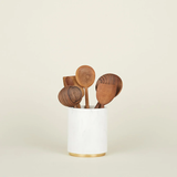 Brass & White Marble Wine Cooler/Canister