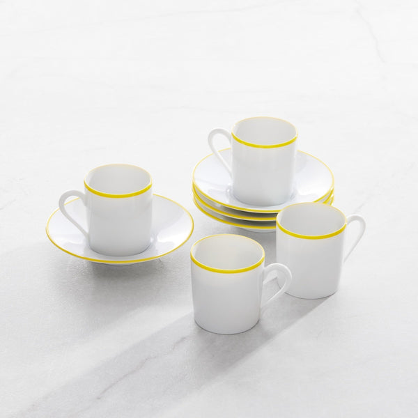 Fine Citrine Limoges Espresso Cup and Saucer