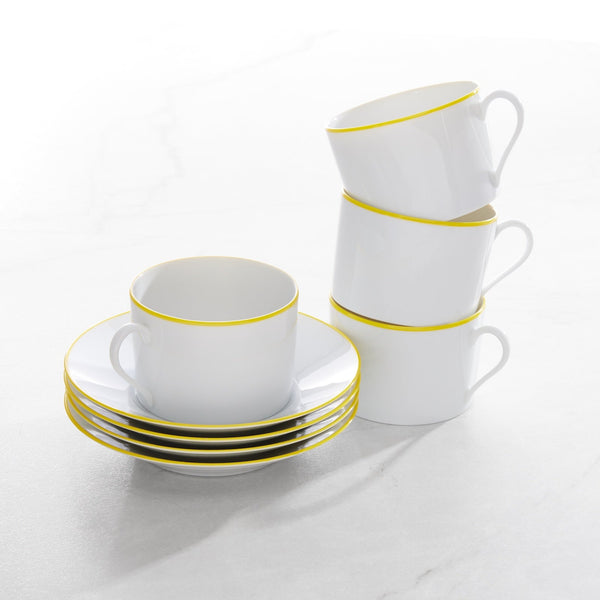 Fine Citrine Limoges Breakfast Cup and Saucer