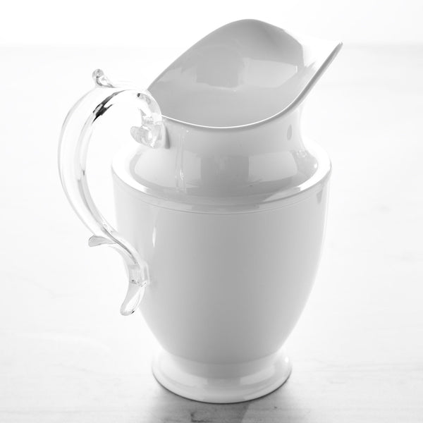Federica Crystalline Pitcher Bianco