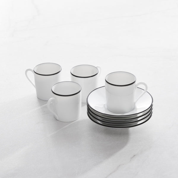 Fine Onyx Limoges Espresso Cup and Saucer