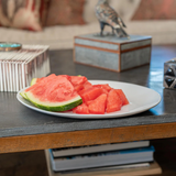Organic Dishware - White Stoneware Serving Platter