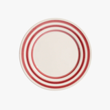 La Vuelta Dessert Plate, White/Red