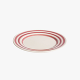 La Vuelta Dessert Plate, White/Red
