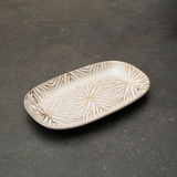 Talianna Lily Pad Catchall Tray, White & Gold