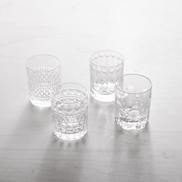 Diamond-Cut Crystal Vodka Glasses Set