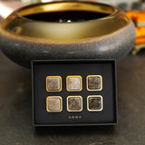 Vida Whiskey Gems, Smoky Quartz, Set of 6