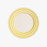 La Vuelta Dessert Plate, White/Yellow