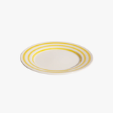 La Vuelta Dessert Plate, White/Yellow