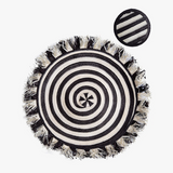 Zenu Placemat and Coaster Set, Black/Natural, Set of 4